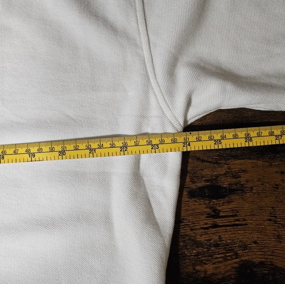 NEW Kirkland Signature Men's White Polo Shirt Large Organic Cotton - Picture 5 of 6